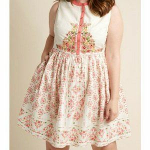 Cream Modcloth Dress